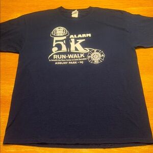 Jerzees Navy Run/Walk Short Sleeve Tee